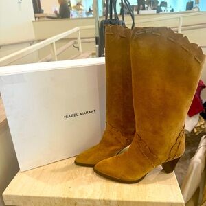 Isabel Marant suede cut boot.
